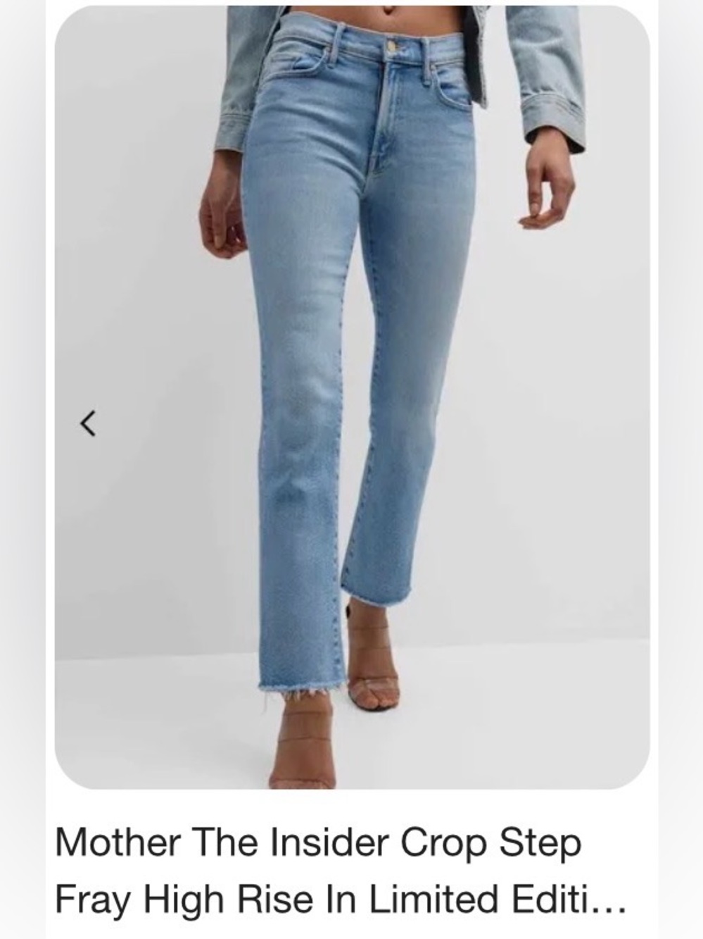 MOTHER Insider Crop Step Fray in Limited Edition